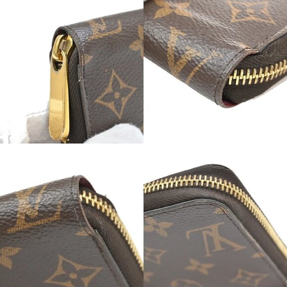LOUIS VUITTON Zippy Long Wallet Monogram Leather Brown Fuchsia M41895 84KB294 - Picture 7 of 13